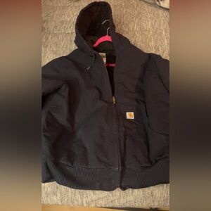 Carhartt Men's Navy large Hooded Jacket